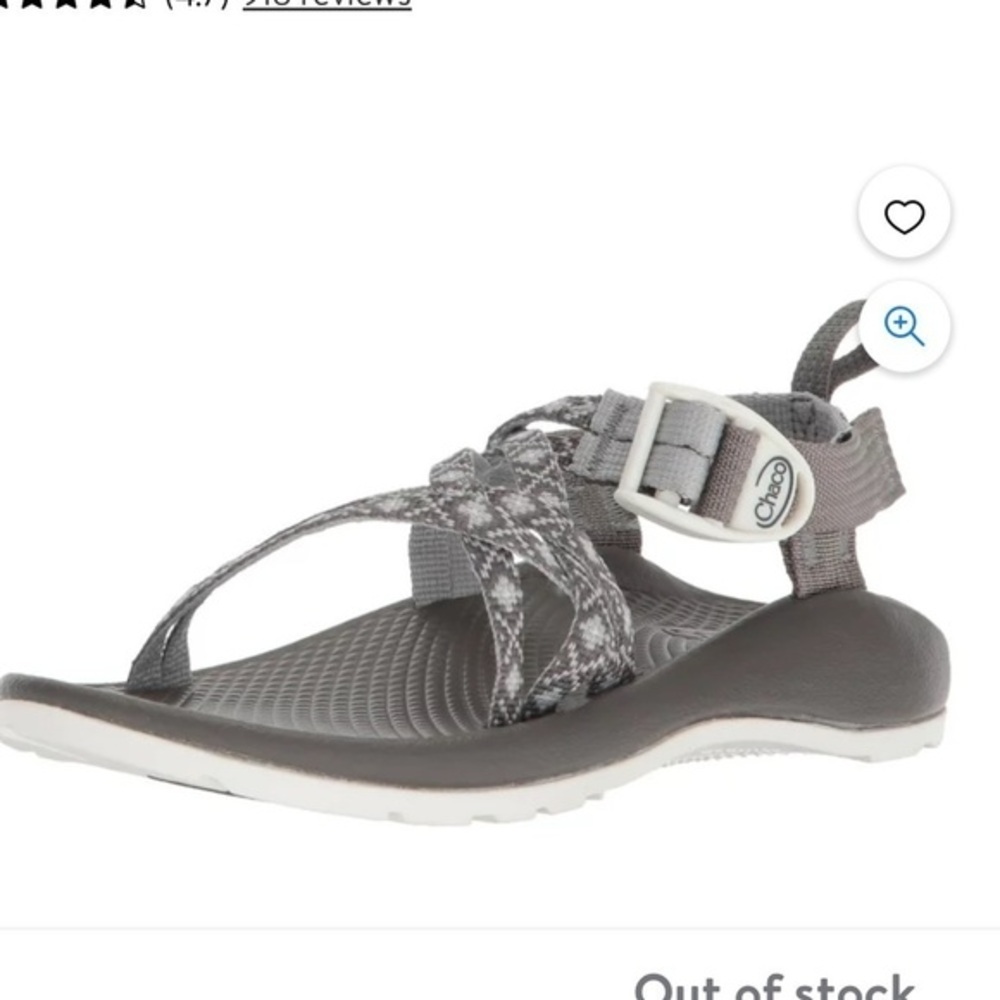 Chaco Z/Cloud X2 Sandals Gray Strappy Adjustable Hiking Sandals‎ 5​​ Gorpcore